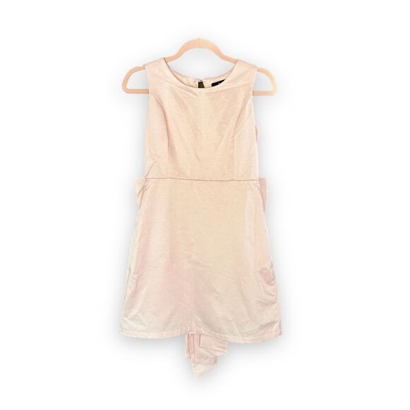 POEM BANGKOK | Pink Silk-Satin Bow Mini Dress (S) - Picture 3 of 8